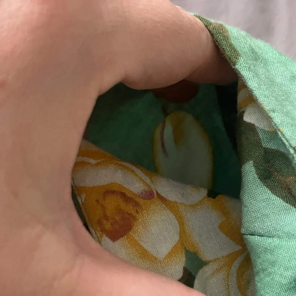 POCKETS!! Green Midi Floral Dress - Picture 4 of 4